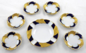 Gold and blue bowls with saucer - Ilmenau, Graf von Henneberg