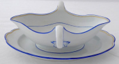 Sauce bowl, gold and blue line - Meissen