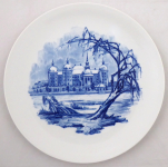 Míšeň - Závěsný talíř se zámkem Moritzburg