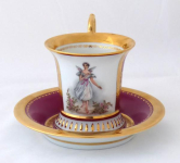 Cup with miniature of ballerina Marie Taglioni - Slavkov