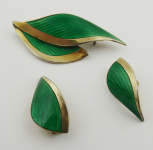 Stříbrné náušnice s broží - A. Scharning, Norsko