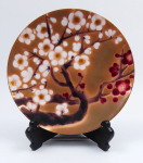 Ando Cloisonné - Talíř s květy sakury a švestky